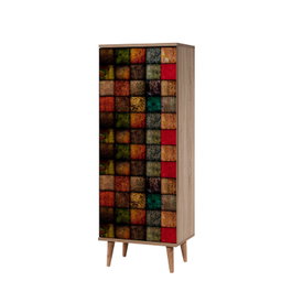 Hanah Home Zapatero 723 Roble Sonoma - Organizador de Calzado 135x50x38 cm, Tablero Partículas Melaminado, Amplio Almacenamiento, Estilo Moderno